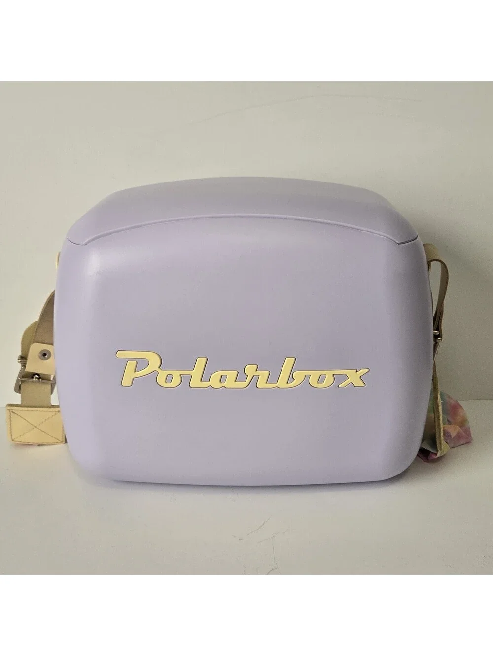 Polarbox Retro Design Small Portable Cooler Lilac & Yellow 6 Quart w/ Strap